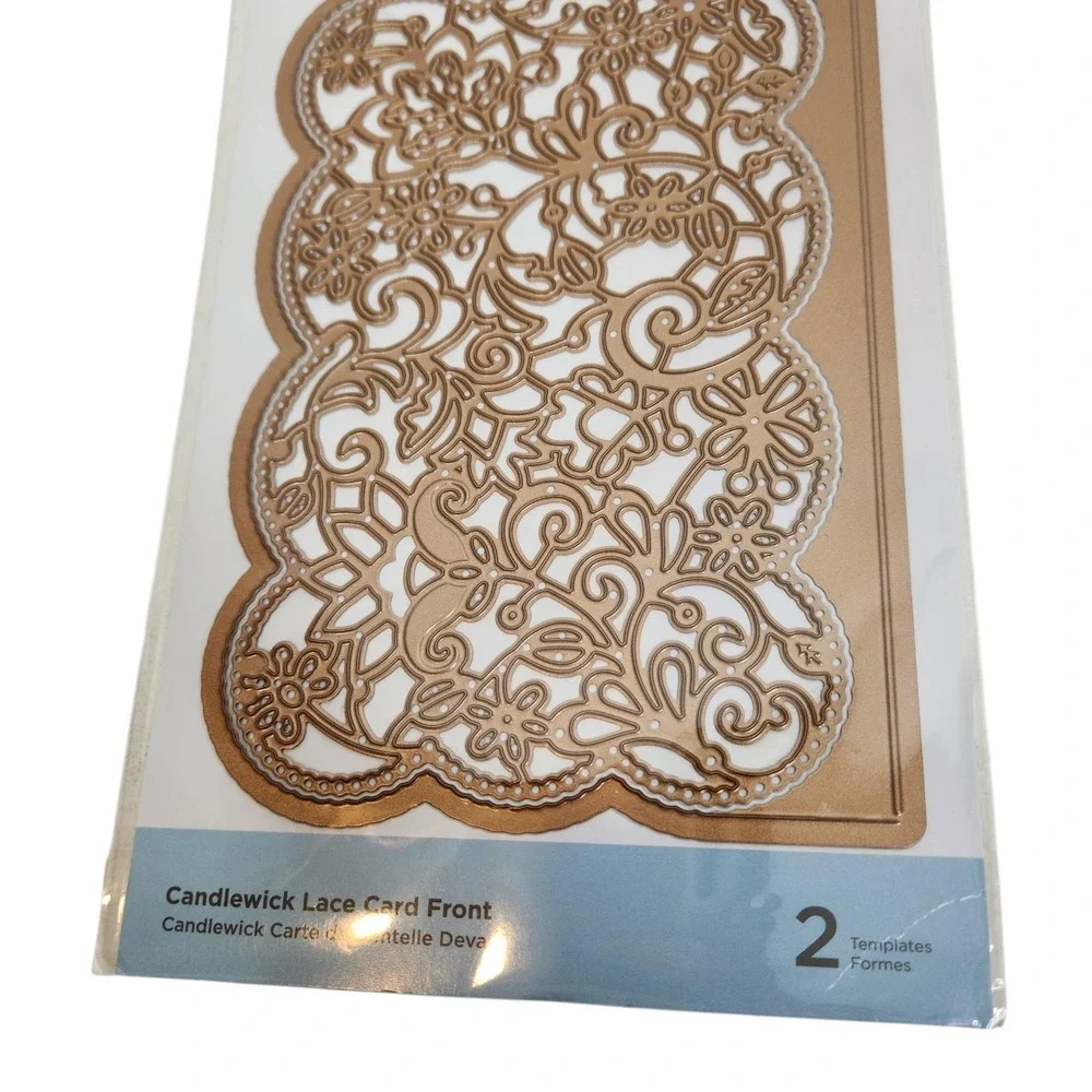 Spellbinders Candlewick Lace Card Front Metal Cutting Dies S5-402 2pc Craft Set